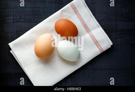 Three Duck Eggs Stock Photo