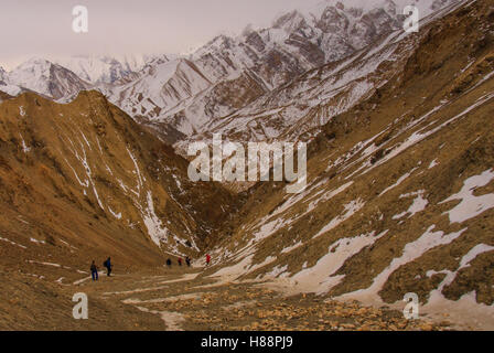 Ladakh Winter Trek Stock Photo