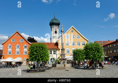 Marienplatz, Immenstadt, Allgäu, Bavaria, Germany Stock Photo