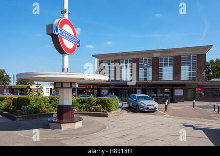 Entrance to the Oak Wood tube station, London England United Kingdom UK Stock Photo