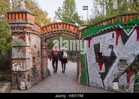 Freetown Christiania in Copenhagen, Denmark Stock Photo