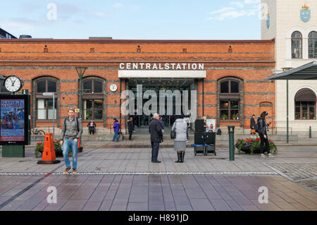 Entrance to Malmo central station, Sweden Stock Photo