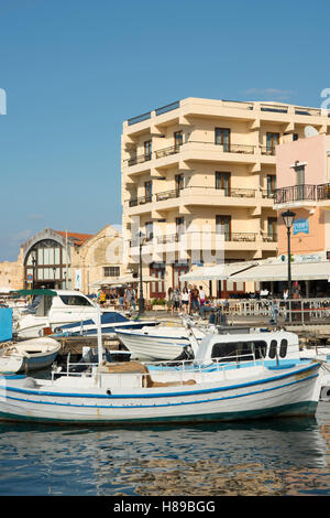 Griechenland, Kreta, Chania, Hotel Porto Veneziano im Osten des Venezianischen Hafen Stock Photo