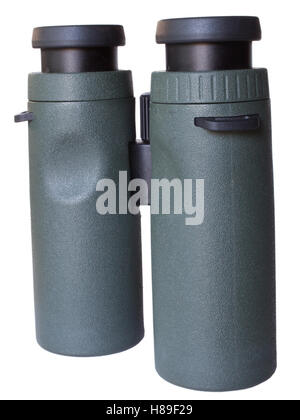 Binocular with adjustable eyepieces isolated on a white background Stock Photo