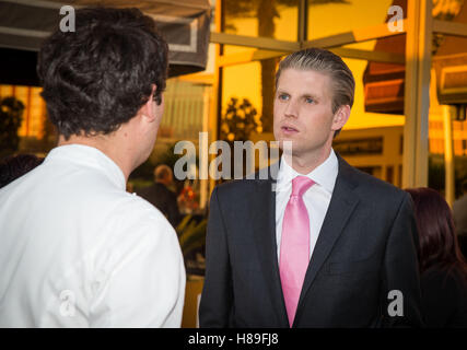 LAS VEGAS, NV - October 16: Eric Trump and Guests pictured as Trump International Hotel Las Vegas hosts Luxury Lifestyle and charity fundraiser with Eric Trump at Trump International Hotel in Las Vegas, NV on October 16, 2014. Credit: RTNEKP/MediaPunch*** Stock Photo