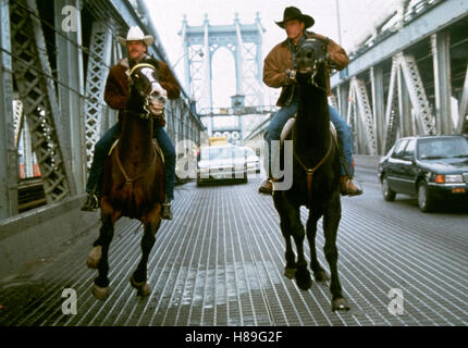 Machen wir's wie Cowboys, (THE COWBOY WAY), USA 1994, Regie: Gregg Champion, KIEFER SUTHERLAND, WOODY HARRELSON, Stichwort: Pferde, reiten, Brücke Stock Photo