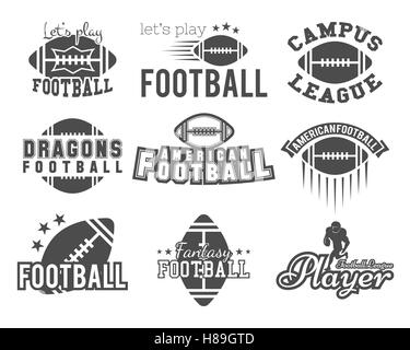 College Athletic Vector Labels, Logos, Badges and Emblems Set. T-shirt  Design Stock Vector - Illustration of league, american: 72218076