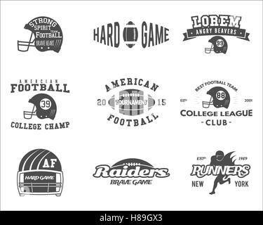 College Athletic Vector Labels, Logos, Badges and Emblems Set. T-shirt  Design Stock Vector - Illustration of league, american: 72218076