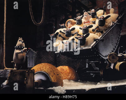 Wallace & Gromit unter Schafen, (WALLACE & GROMIT: A CLOSE SHAVE) GB 1995, Regie: Nick Park, Stichwort: Hund, Schaf Stock Photo