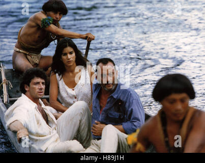 Jaguar, (LE JAGUAR) F 1996, Regie: Francis Veber, PATRICK BRUEL, PATRICIA VELASQUEZ, JEAN RENO, Stichwort: Indianer, Boot, Bootsfahrt Stock Photo