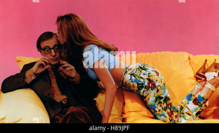 Geliebte Aphrodite, (MIGHTY APHRODITE) USA 1996, Regie: Woody Allen, WOODY ALLEN, MIRA SORVINO, Stichwort: Sofa, Kuß Stock Photo
