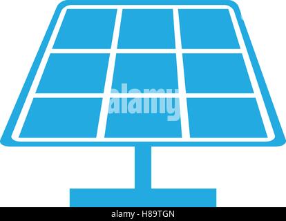 solar panel energy blue icon over white background. vector illustration Stock Vector