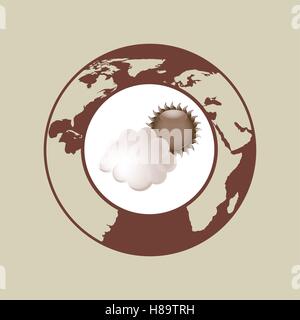 weather forecast globe icon graphic vector ilustration eps 10 Stock Vector