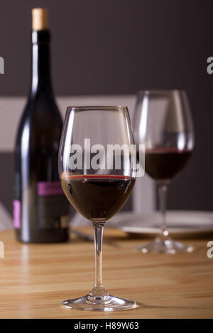 Wine glasses bottle, red wine Stock Photo