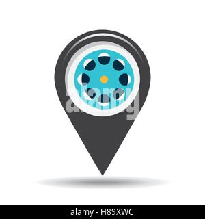 symbol cinema. icon film reel movie design vector illustration eps 10 Stock Vector