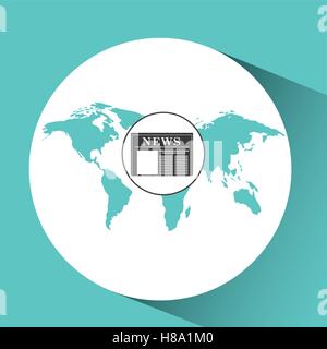 globe news concept icon graphic vector illustration eps 10 Stock Vector
