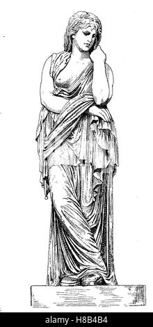 Thusnelda (c. 10 BC - unknown) was a Germanic noblewoman captured by Germanicus, the grandson of Augustus, and leader of an army that invaded Germania, History of fashion, costume story Stock Photo