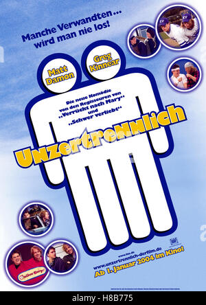 Unzertrennlich, (STUCK ON YOU) USA 2003, Regie: Bobby + Peter Farrelly, Key: Plakat, siamesische Zwillinge, Zwilling Stock Photo