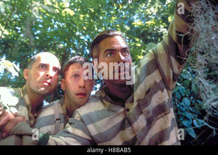 O Brother, Where Art Thou ?, (O BROTHER, WHERE ART THOU ?) USA 2000, Regie: Joel Coen, JOHN TURTURRO, TIM BLAKE NELSON, GEORGE CLOONEY, Key: Sträflinge Stock Photo