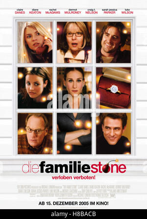 Familie Stone - verloben verboten!, (THE FAMILY STONE) USA 2005, Regie: Thomas Bezucha, CLAIRE DANES, DIANE KEATON, LUKE WILSON, RACHEL McADAMS, SARAH JESSICA PARKER, CRAIG T. NELSON, DERMOT MULRONEY, Key: Plakat, Stock Photo
