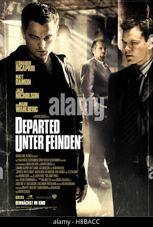 Departed - Unter Feinden, (THE DEPARTED) USA 2006, Regie: Martin Scorsese, LEONARDO DI CAPRIO, JACK NICHOLSON, MATT DAMON, Key: Plakat, , Verleih: WB Stock Photo