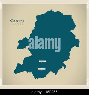 Modern Map - Centre CM Stock Vector