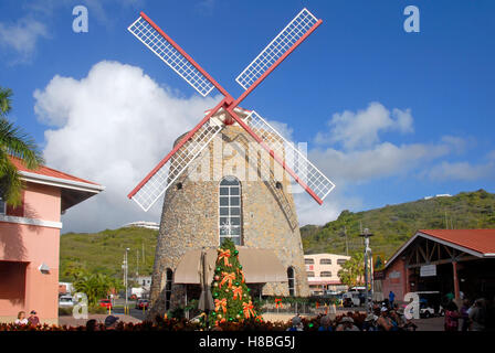 Windmill, Charlotte Amalie, St Thomas, Caribbean Stock Photo