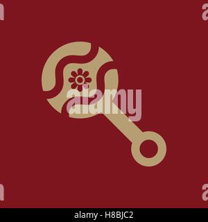 Beanbag icon. design. Rattle and maraca, clack, Beanbag symbol. web. graphic. AI. app. logo. object. flat. image. sign. eps. art Stock Vector