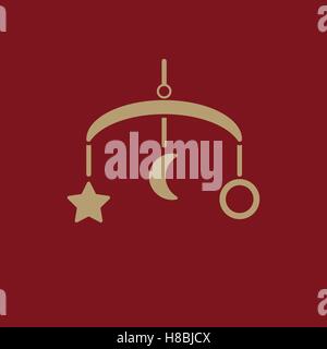 Baby bed carousel icon. design. Toy, carousel symbol. web. graphic. AI. app. logo. object. flat. image. sign. eps. art. picture  Stock Vector