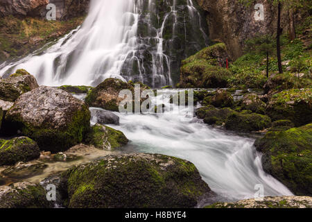 The majestic Gollinger Waterfall near Golling an der Salzach in Austria, Europe Stock Photo