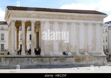 Nimes, France, Maison Carrée, Roman Temple Stock Photo