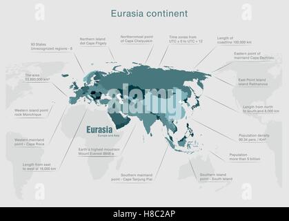infographics parts of the world in the earth colors with data and numbers Stock Vector