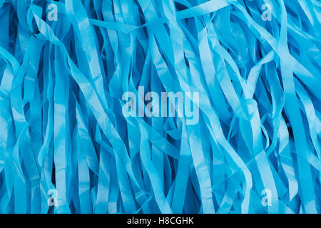horizontal pattern close up with many blue plastic strips Stock Photo