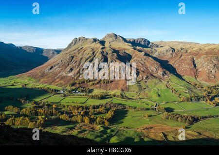 The Langdale Pikes seen from Side Pike in the Lake DIstrict National Park The Langdale Pikes seen from Side Pike in the Lake DIstrict National Park