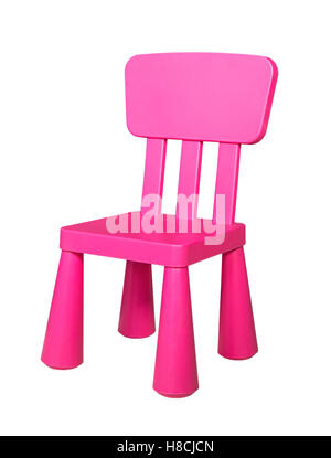 pink chair isolated in white background Stock Photo