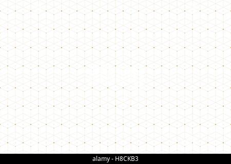 Geometric abstract pattern with connected line and dots. Graphic seamless background connectivity. Modern stylish polygonal backdrop for your design. Vector illustration. Stock Vector