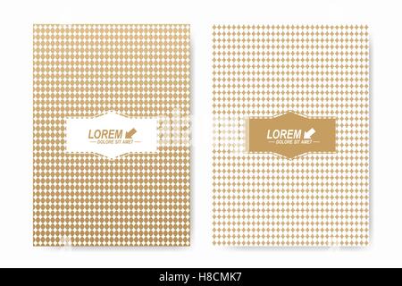 Modern vector template for brochure, Leaflet, flyer, advert, cover, magazine or annual report. A4 size. Islamic design book layout. Abstract golden presentation in islamic style. Stock Vector