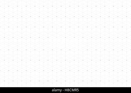Geometric abstract pattern with connected line and dots. Graphic seamless background connectivity. Modern stylish polygonal backdrop for your design. Vector illustration. Stock Vector