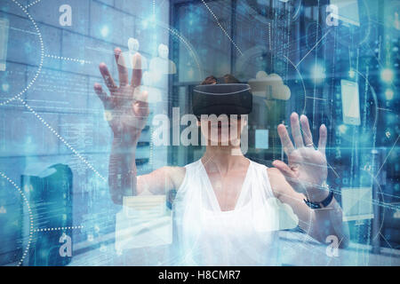 Composite image of cloud computing and icons Stock Photo