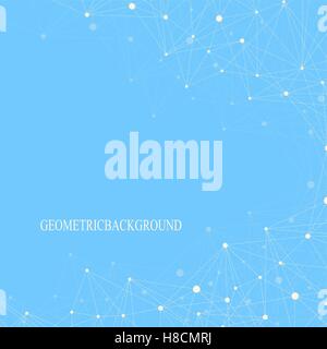 Big data complex. Graphic abstract background communication. Perspective backdrop of depth. Minimal array with compounds lines and dots. Digital data visualization. Vector illustration Big data Stock Vector