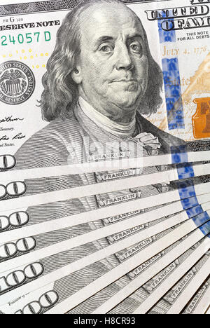 one hundred US dollars Stock Photo