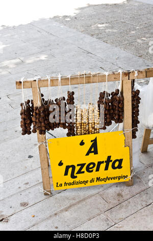 A 'nzerta, traditional way of selling chestnuts and hazelnuts in Mercogliano, Avellino, Campania, Italy, Europe Stock Photo