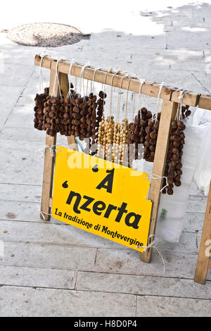 A 'nzerta, traditional way of selling chestnuts and hazelnuts in Mercogliano, Avellino, Campania, Italy, Europe Stock Photo