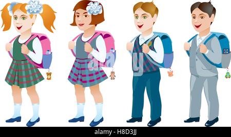 Set of student Stock Vector