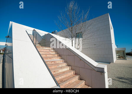 Stairs leading to the upper terrace of the Ismaili Centre, an Islamic meeting place and educational facility. Stock Photo