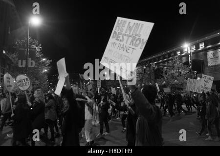 Baltimore, Maryland, USA. 11th November, 2016. Anti-Trump Protests, Baltimore. © Raymond Johnson/Alamy Live News Stock Photo