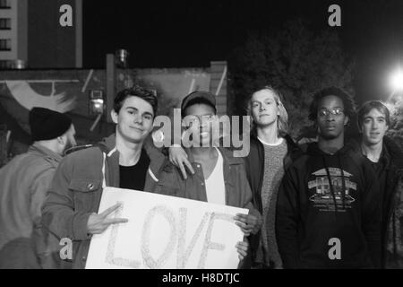 Baltimore, Maryland, USA. 11th November, 2016. Anti-Trump Protests, Baltimore. © Raymond Johnson/Alamy Live News Stock Photo