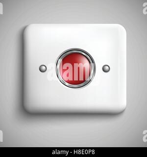 two red buttons realistic vector Stock Vector