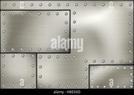 riveted steel rivets and screws metal background Stock Vector Image ...