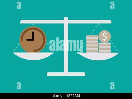 Time and Cost Balance Management Stock Vector